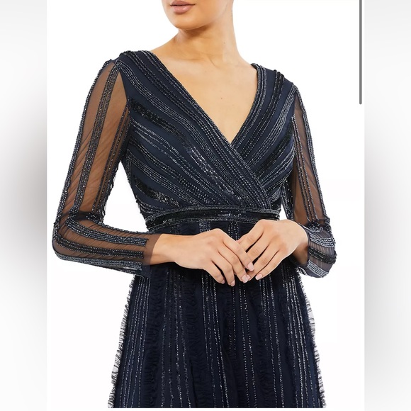 Mac Duggal a line sequin gown - Picture 3 of 9